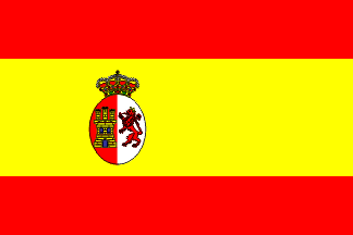 [War Ensign 1785-1931, also State and War Flag 1843-1931, also used as Jack (Spain)]