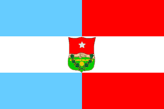 [Flag of Entre Ríos, 1833, w/ Entre Rios arms]