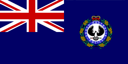 [Common erroneous depiction of the South Australia Police flag]