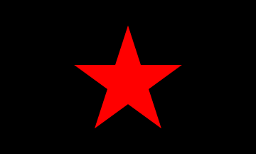 black flag with red star